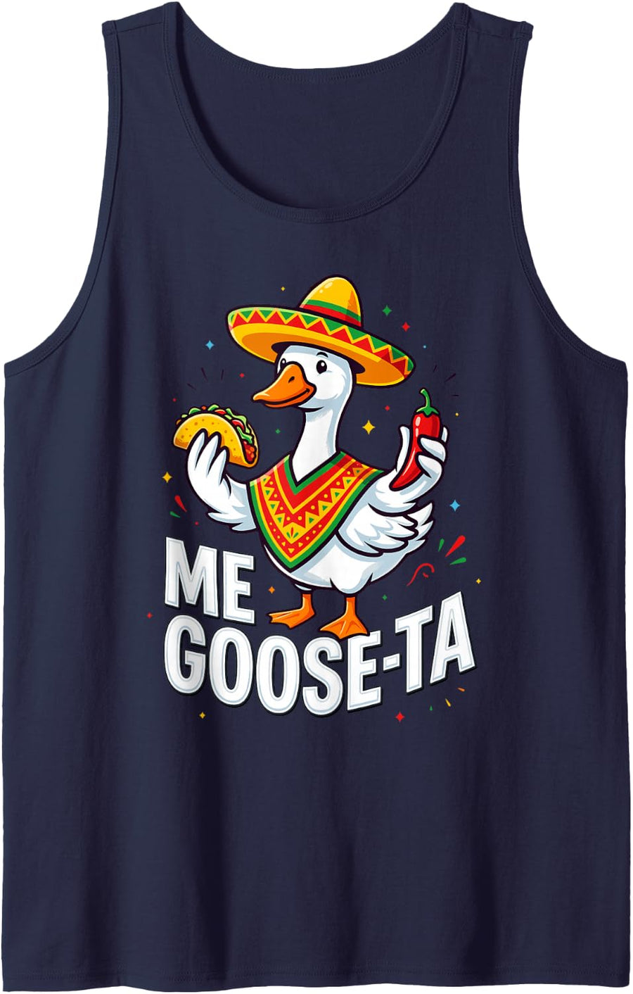 Latino Sleeveless Tank Top - Navy Blue