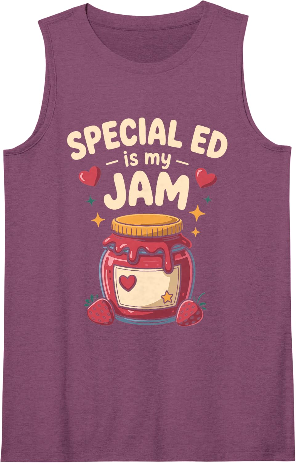 Special Ed is My Jam Special Education Teacher Sleeveless Tank Top - Purple