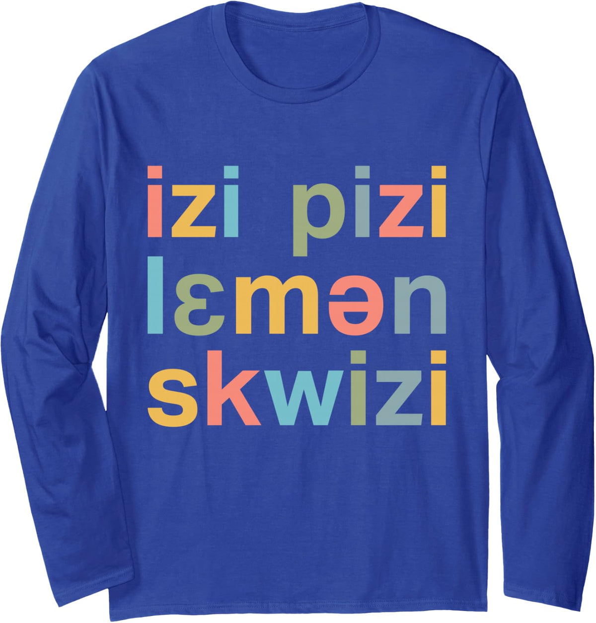 SLP IPA Phonetics Speech Therapist Phoneme Funny SLP SLPA Long Sleeve T-Shirt - Adult Unisex Royal Blue