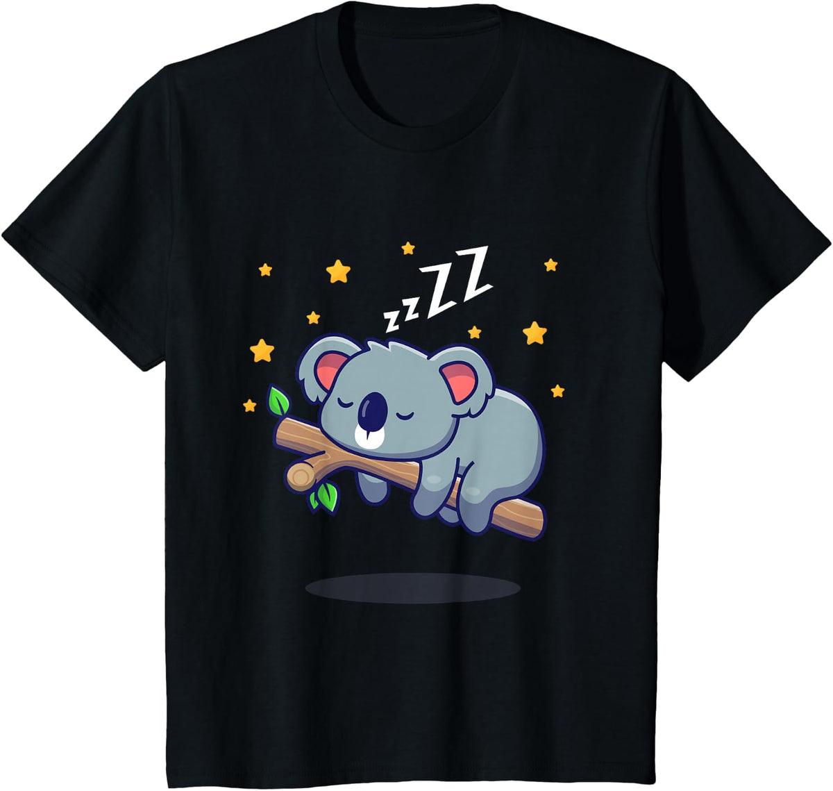 Sleepy Koala Sleeping T-Shirt - Black