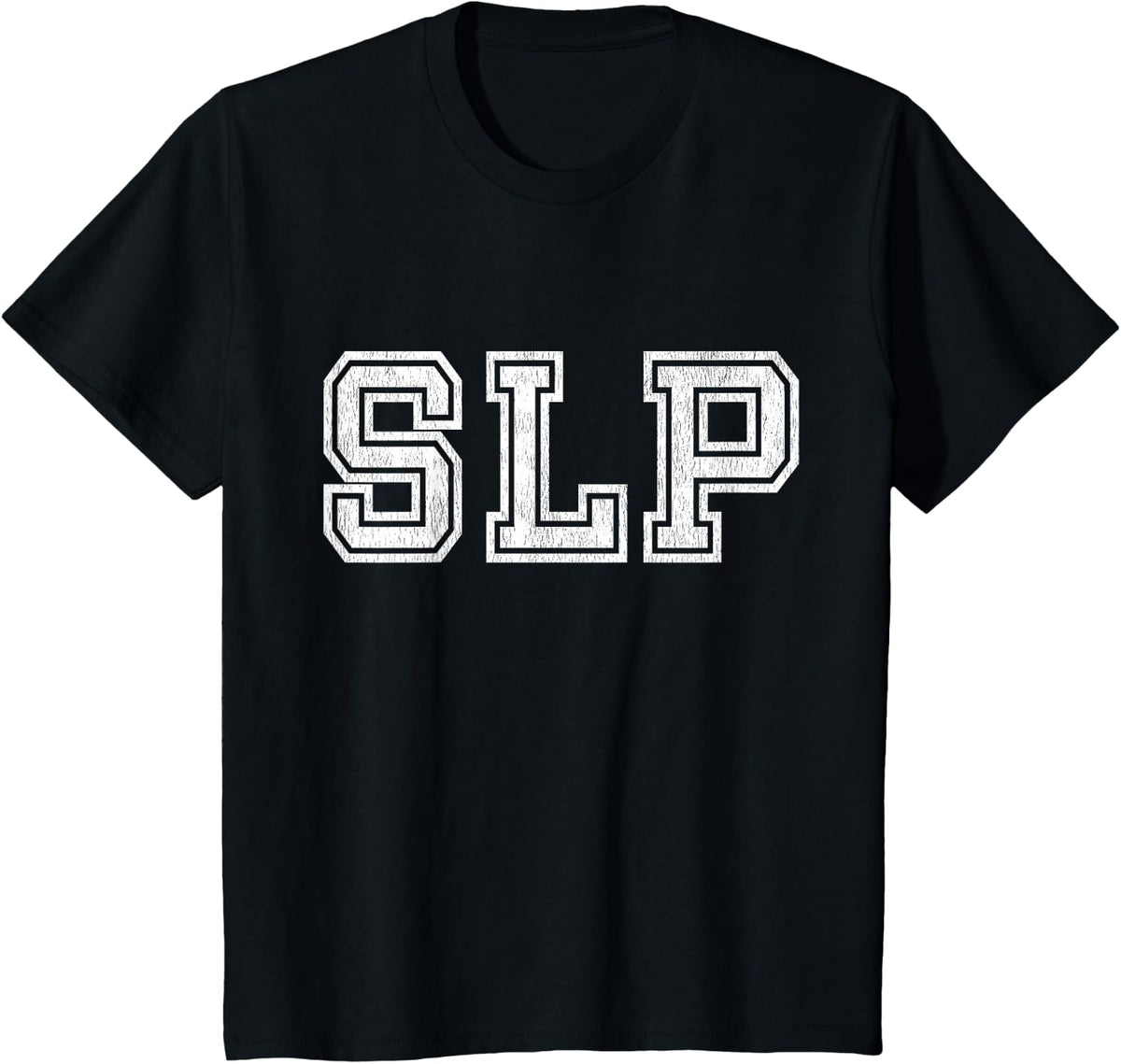 SLP Gifts Varsity Speech Language Pathologist T-Shirt - Black