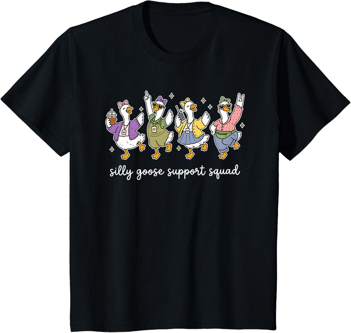 Silly Goose Support Special Education SPED Teacher First Day T-Shirt - Black