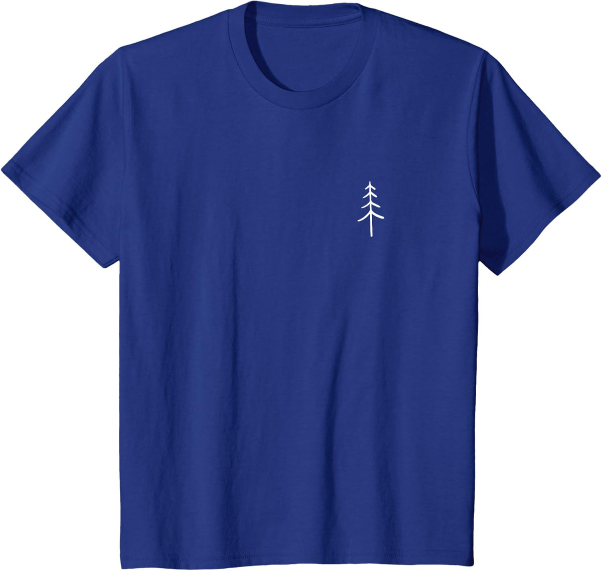Small Tree Minimalist Camping Nature Forest Outdoor Lover T-Shirt - Royal Blue