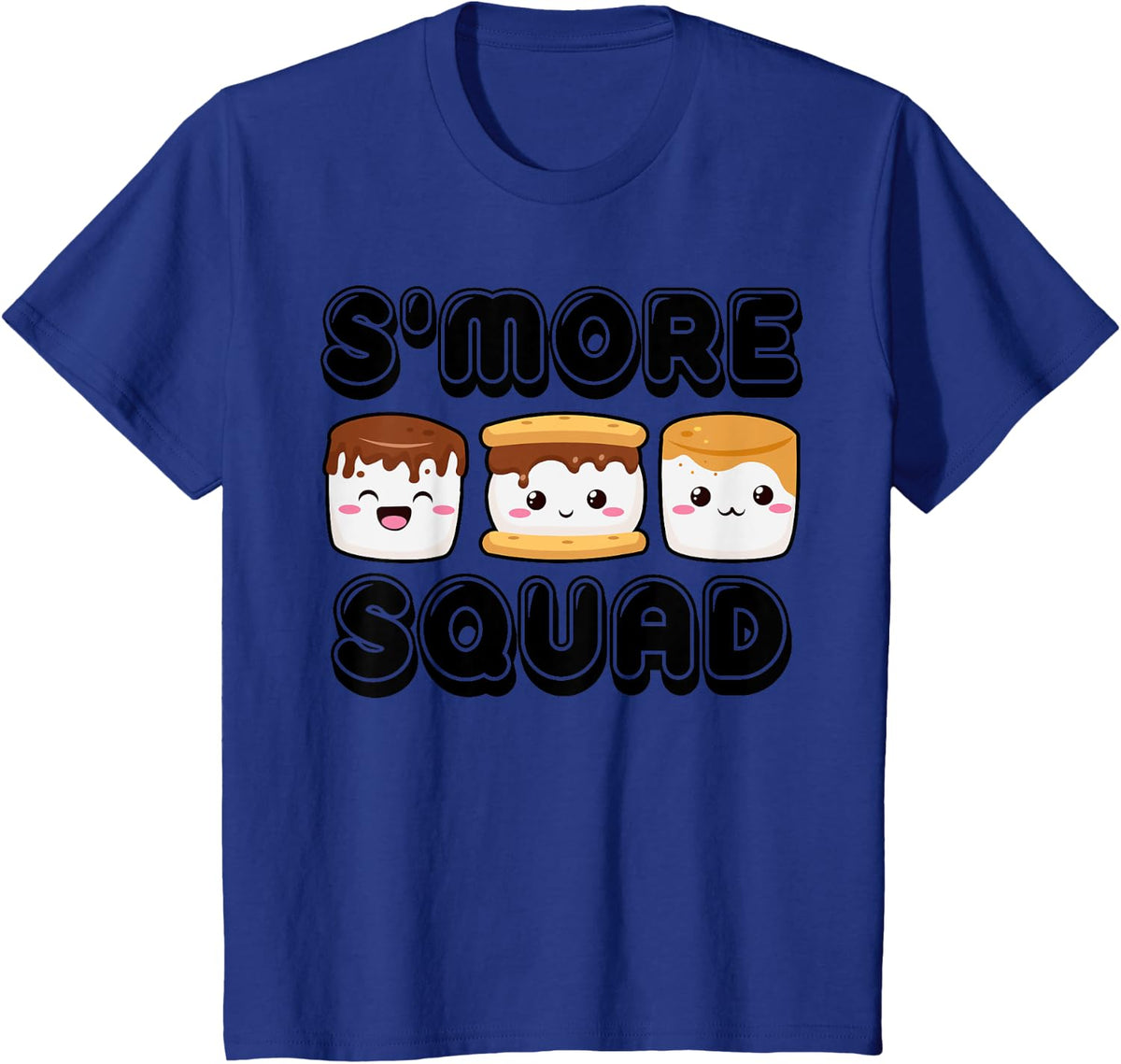 Smore Squad Camping Campfire Chocolate Marshmallow S'mores T-Shirt - Royal Blue