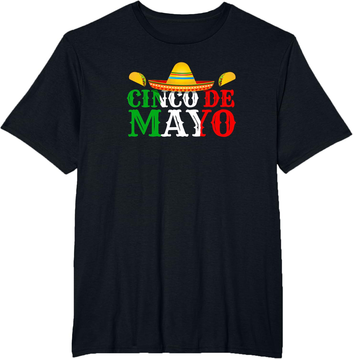 Mexico Flag Funny Cinco de Mayo Mexican Fiesta T-Shirt - Black