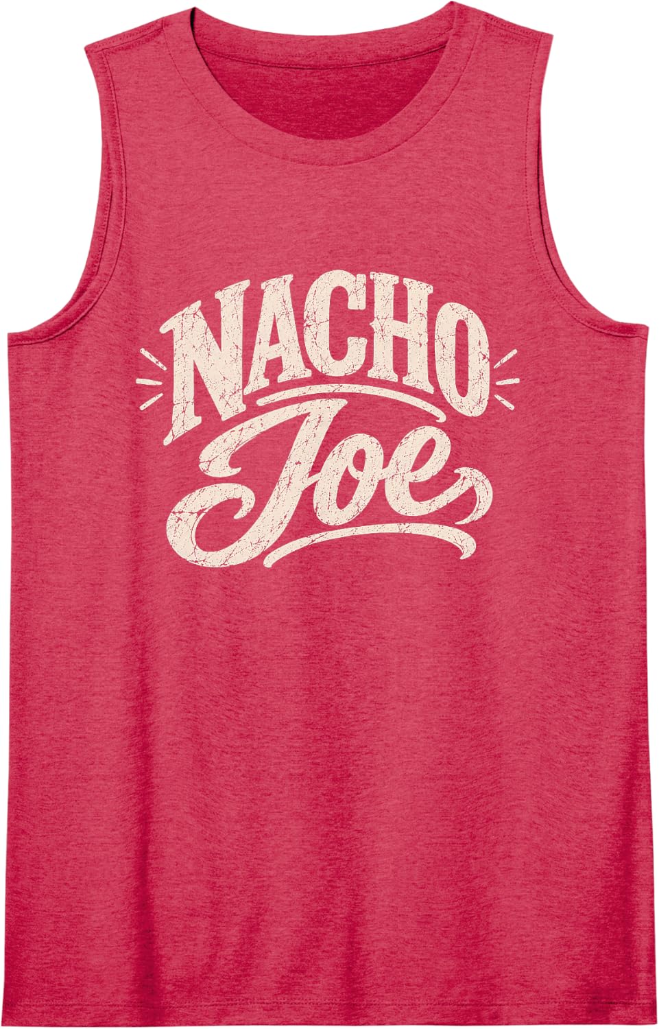 Nacho Joe s Cool Cheese s Retro Script Graphic Sleeveless Tank Top - Red