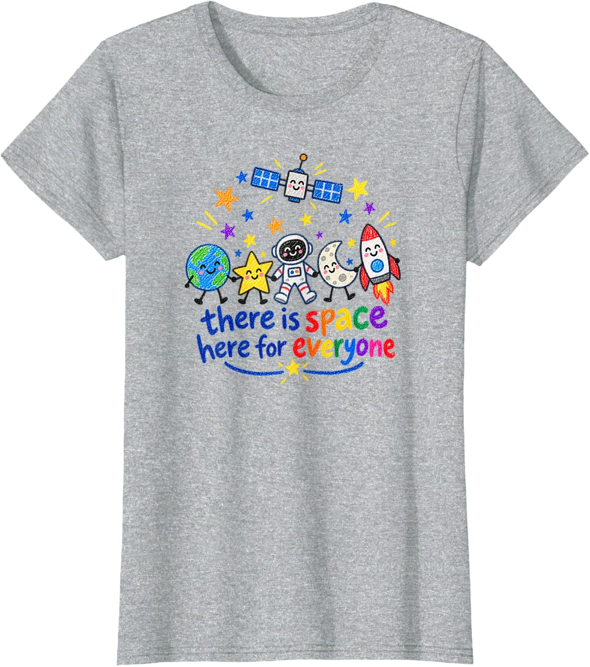 Special Education Inclusion and Space Classroom Theme T-Shirt - Heather Grey