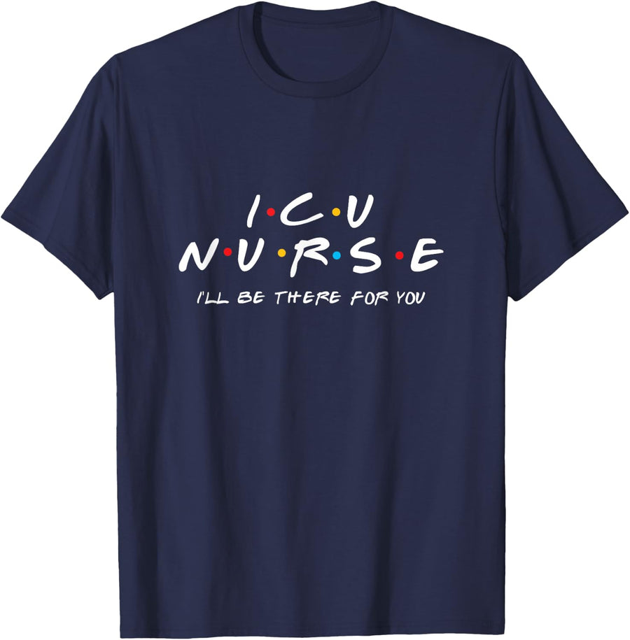 ICU Nurse Sweatshirt for Men and Women T-Shirt - Navy Blue