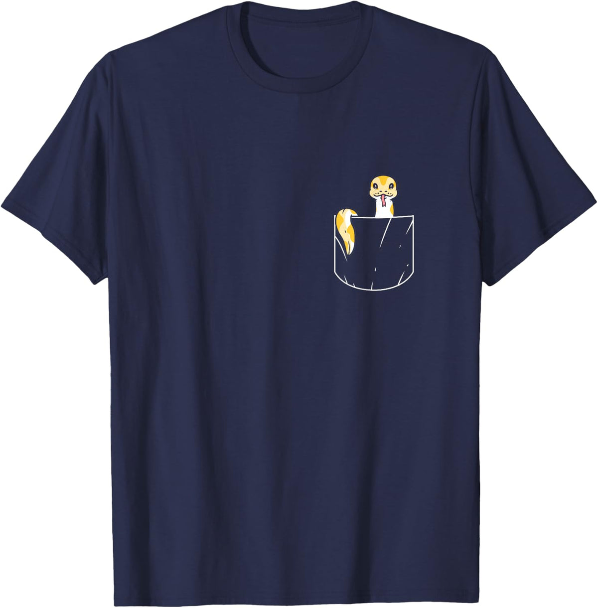 Snake In The Pocket Reptile Ball Python Snake Owner T-Shirt - Navy Blue