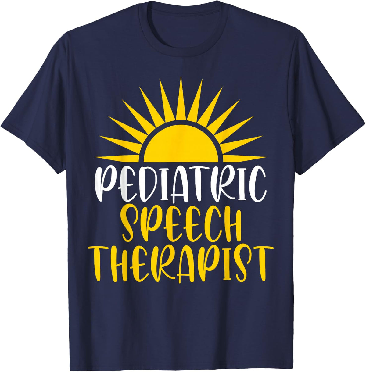 SLP Language Pathologist - Pediatric Speech Therapist T-Shirt - Navy Blue