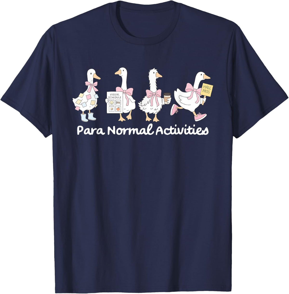 Silly Goose para Normal Activities Funny SPED Teachers Aide T-Shirt - Navy Blue