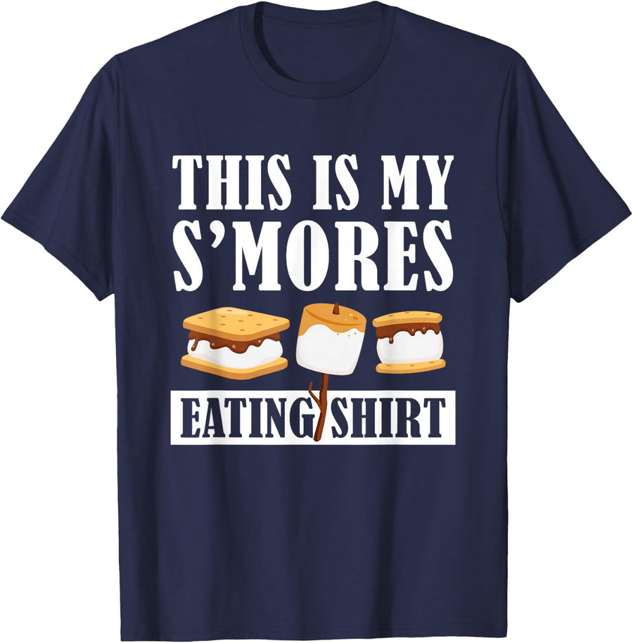 Smores Camping Apparel This is My S'mores Eating T-Shirt - Navy Blue