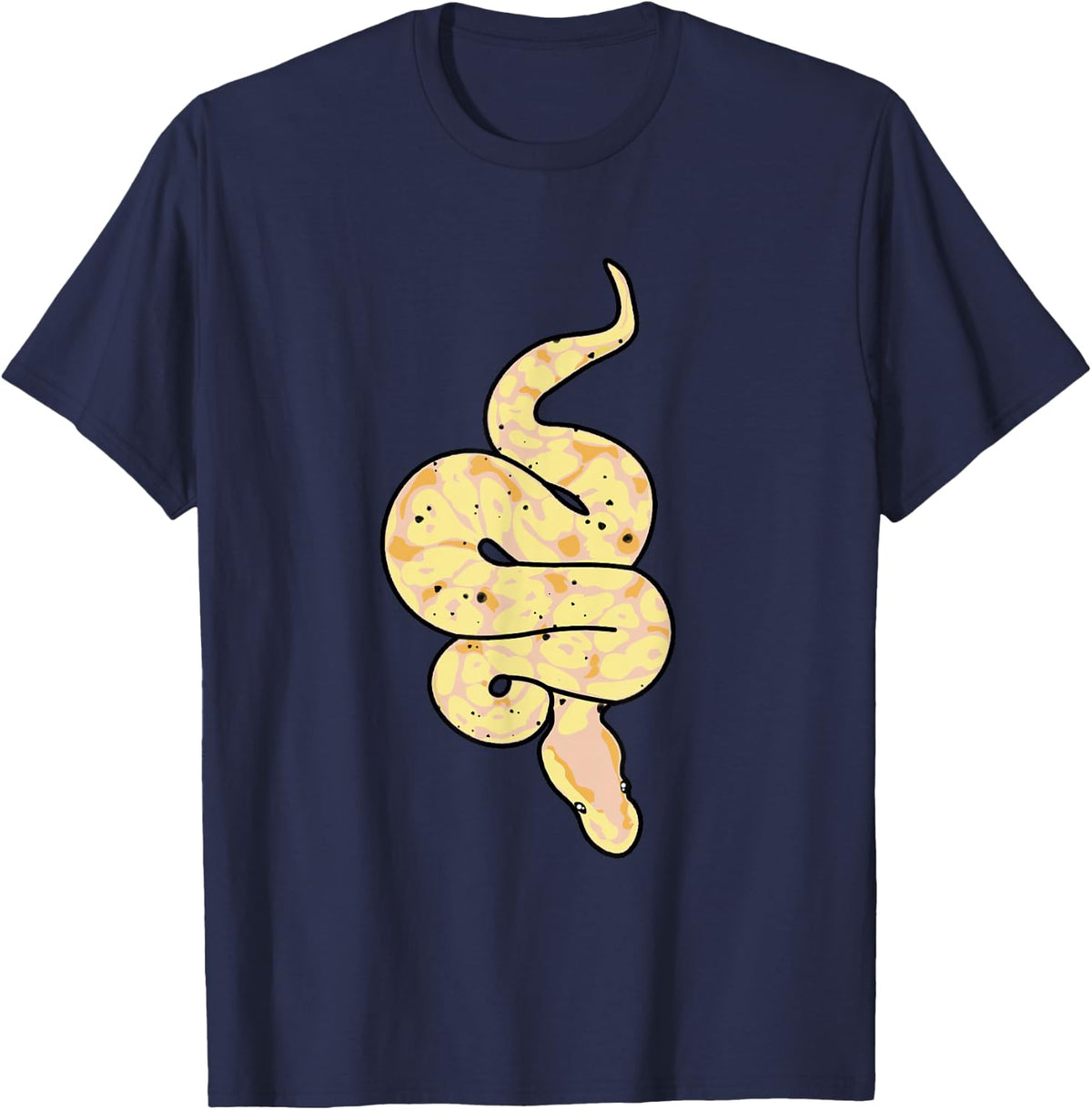 Snake Lover Reptile Banana Ball Python Funny Noodle T-Shirt T-Shirt - Navy Blue