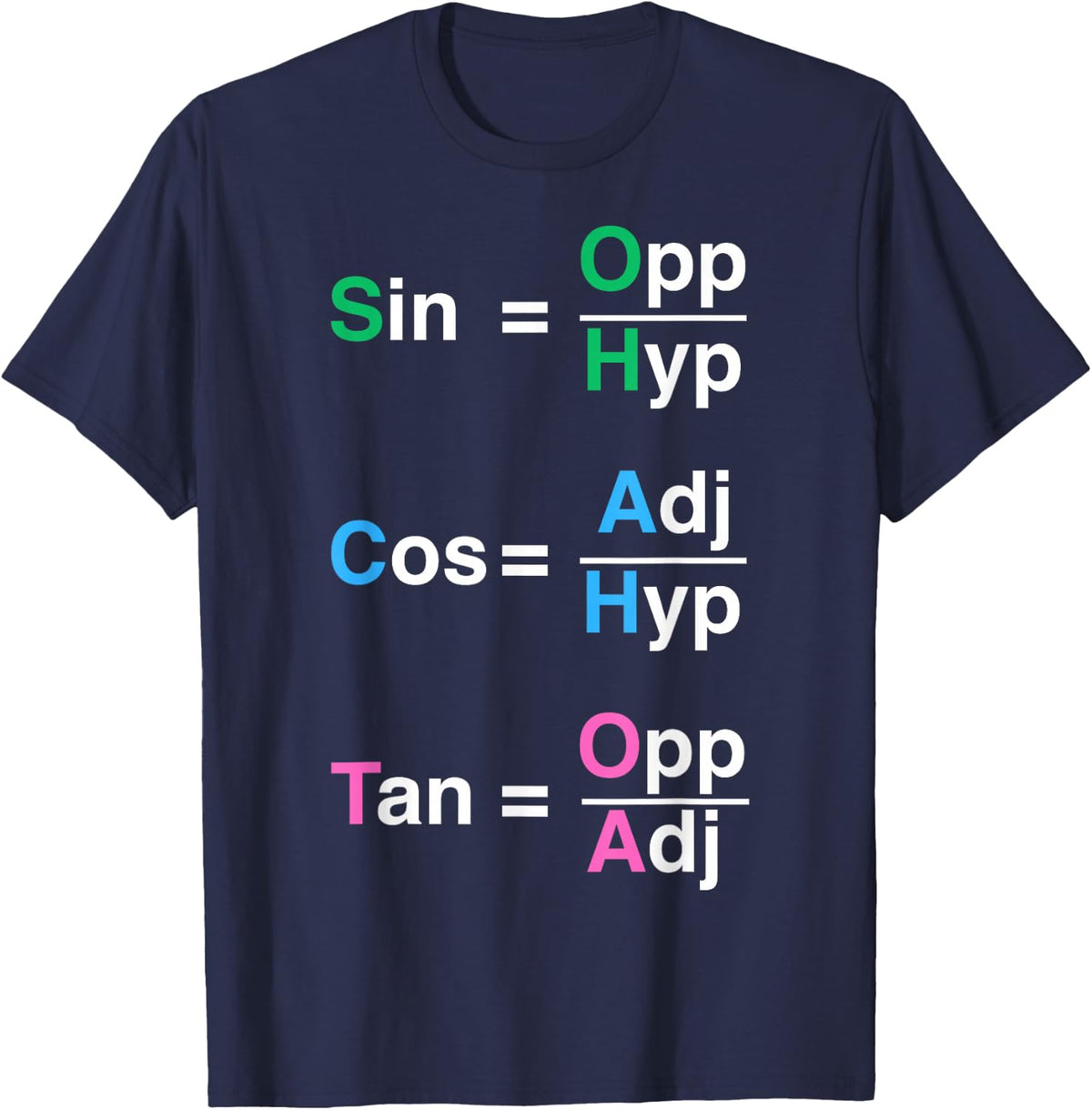 Soh Cah Toa - Geometry Mathematician Trigonometry Math Nerds T-Shirt - Navy Blue