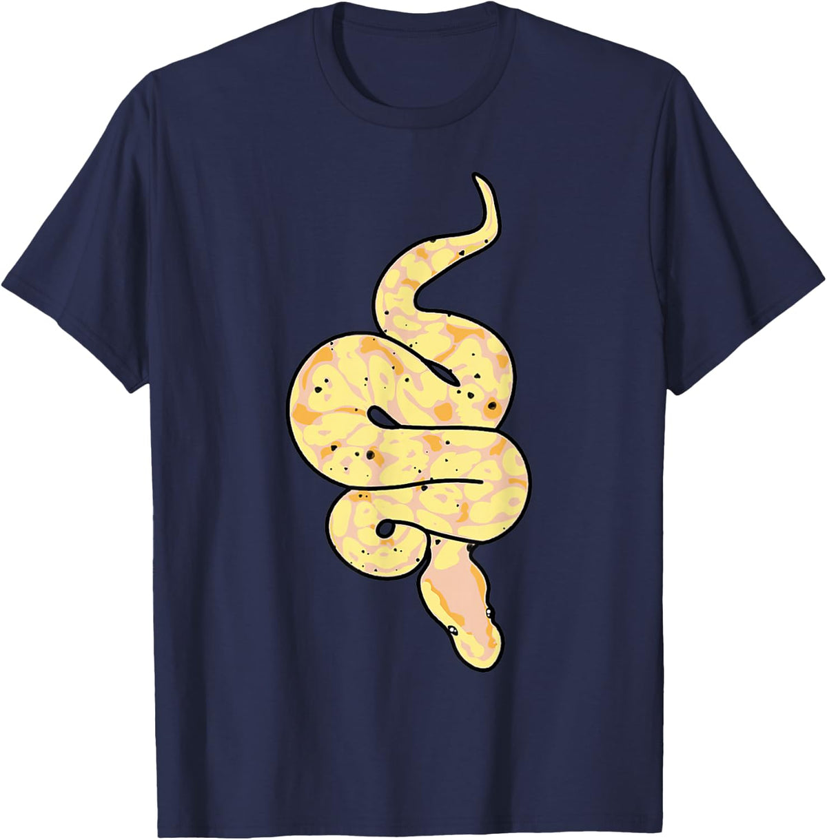 Snake Lovers Reptile Banana Ball Python Funny Noodle Reptiles T-Shirt - Navy Blue