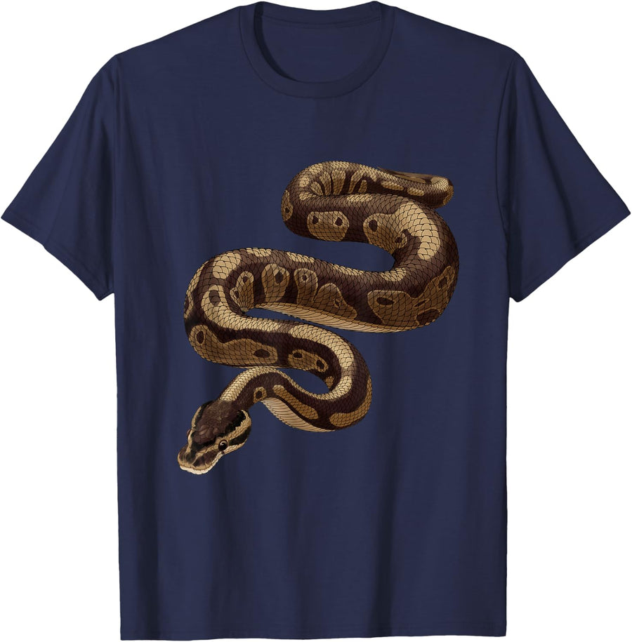 Snake Ball Python T-Shirt - Navy Blue
