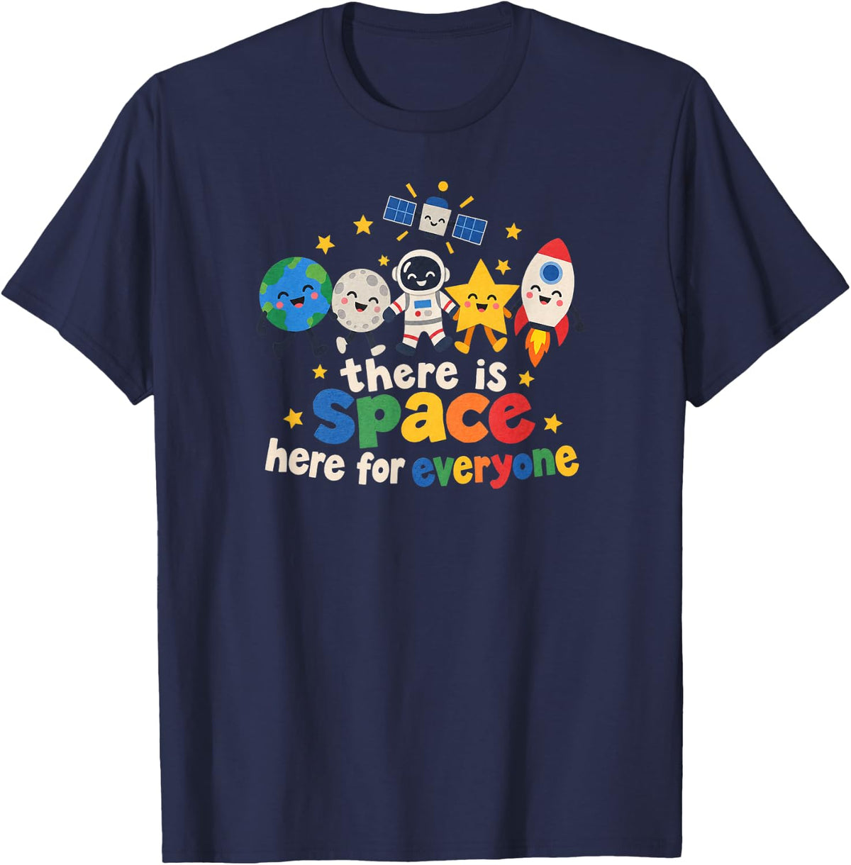 Special Education Inclusion and Space Classroom Theme T-Shirt - Navy Blue