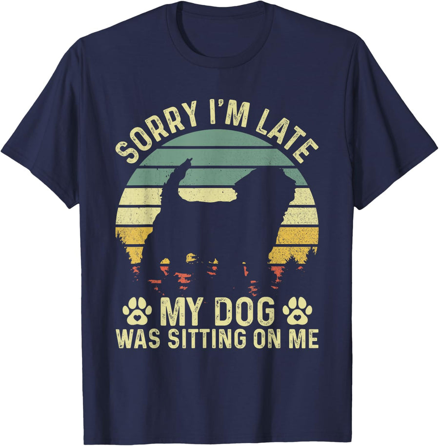 Sorry I'm Late My Dog Was Sitting On Me Havanese T-Shirt for Men Women Kids - Navy Blue