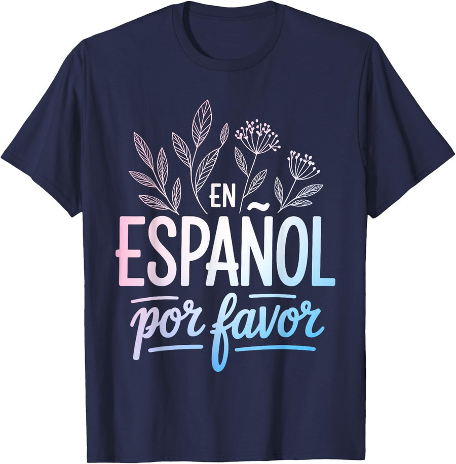 Spanish Teacher Art for Men Women Educator Spanish Teacher T-Shirt - Navy Blue