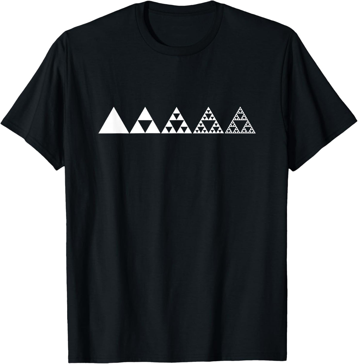 Sierpinski Triangle Fractal Geometry Math Math Matrix T-Shirt - Black