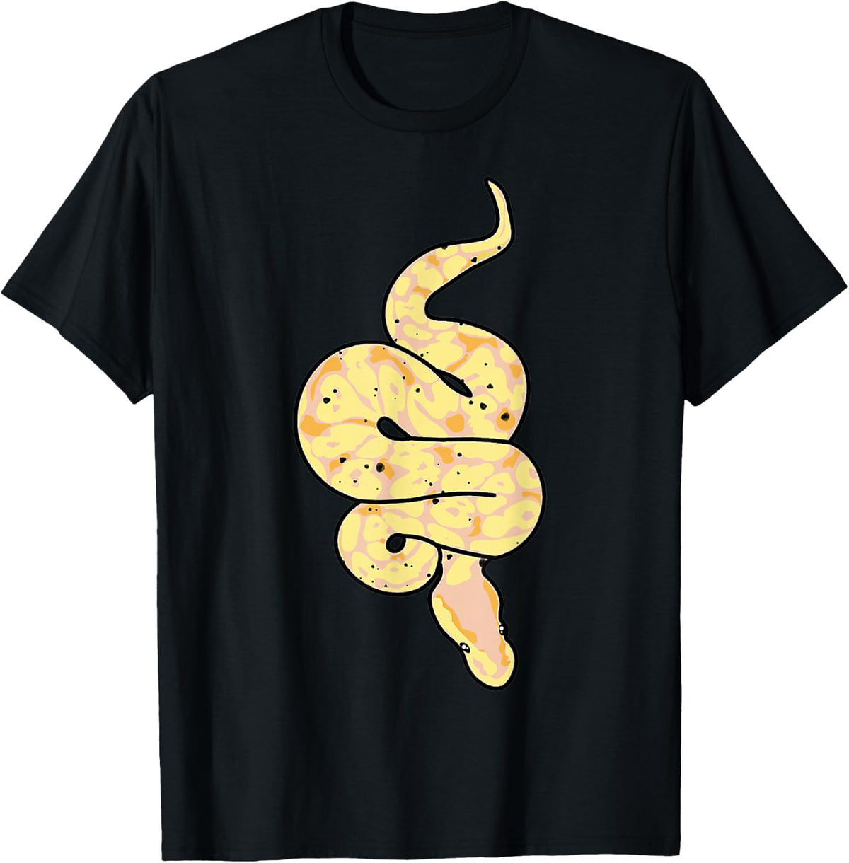 Snake Lovers Reptile Banana Ball Python Funny Noodle Reptiles T-Shirt - Black