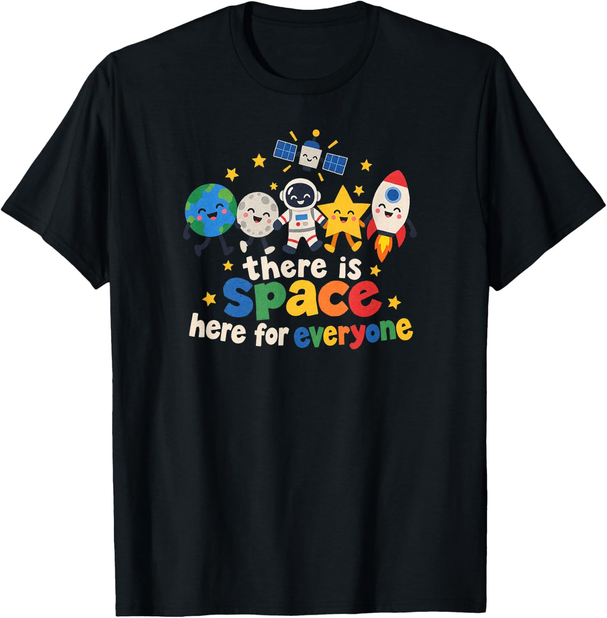 Special Education Inclusion and Space Classroom Theme T-Shirt - Black