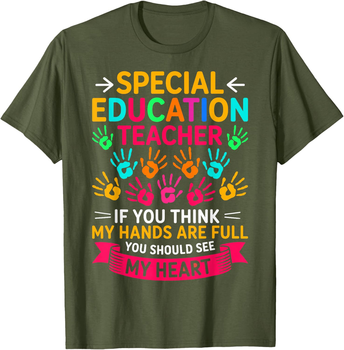 Special Education Teacher - SPED Teacher Special SPED Squad T-Shirt - Olive Green