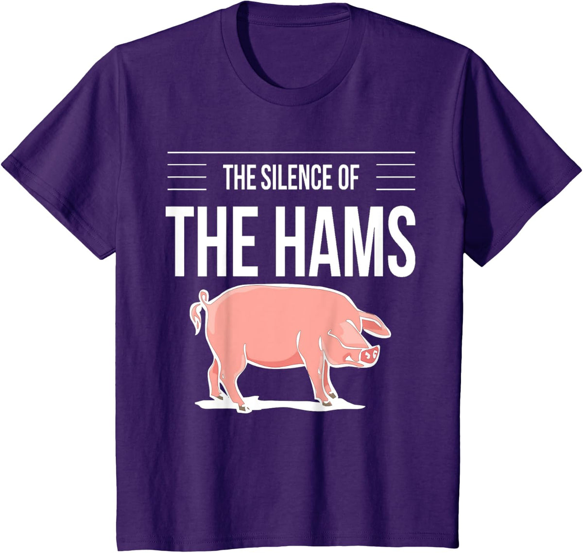 Silence of the Hams (Pigs) Men Women Gift Tee Shirt - Purple