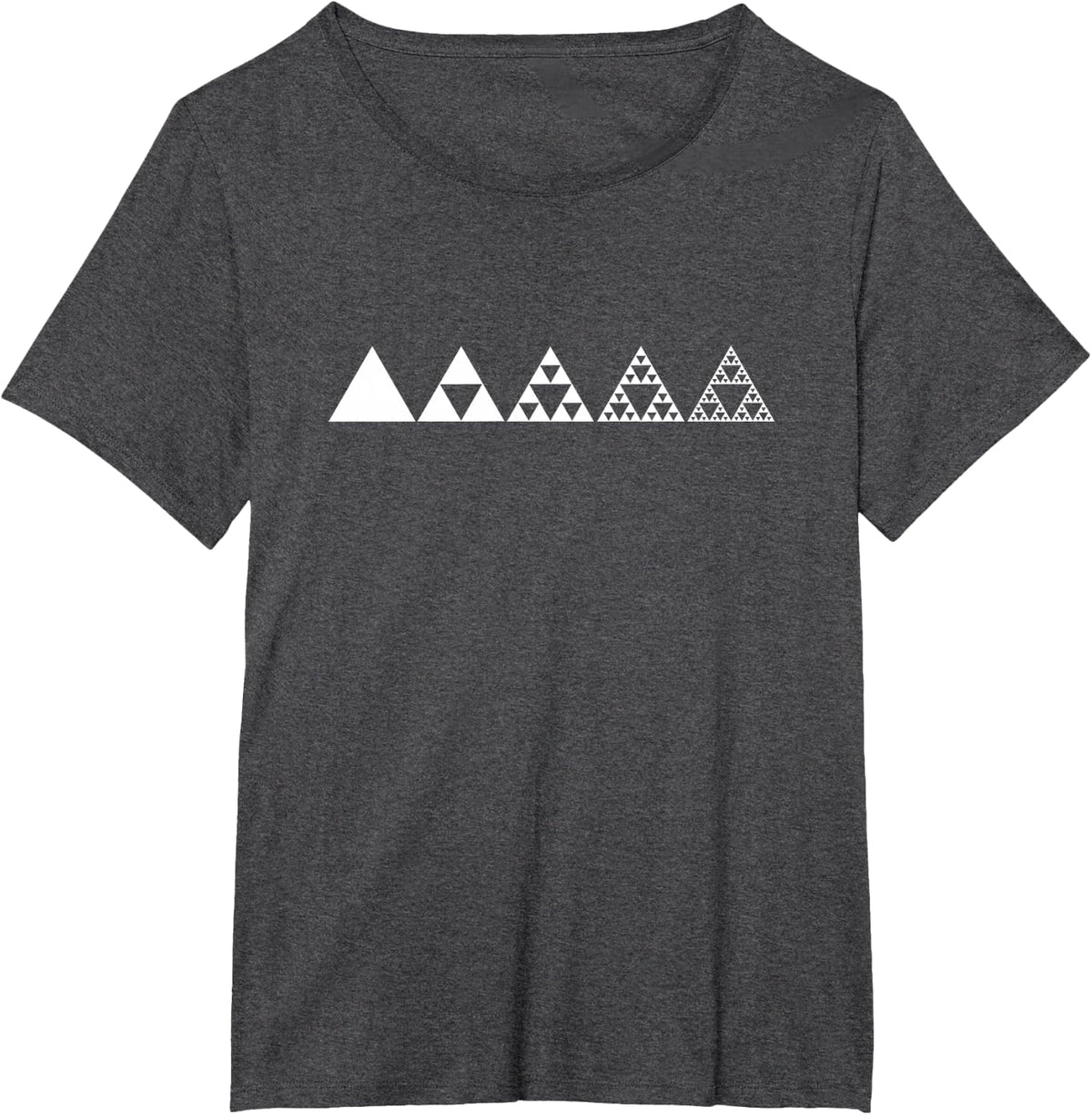 Sierpinski Triangle Fractal Geometry Math Math Matrix T-Shirt - Dark Heather Grey