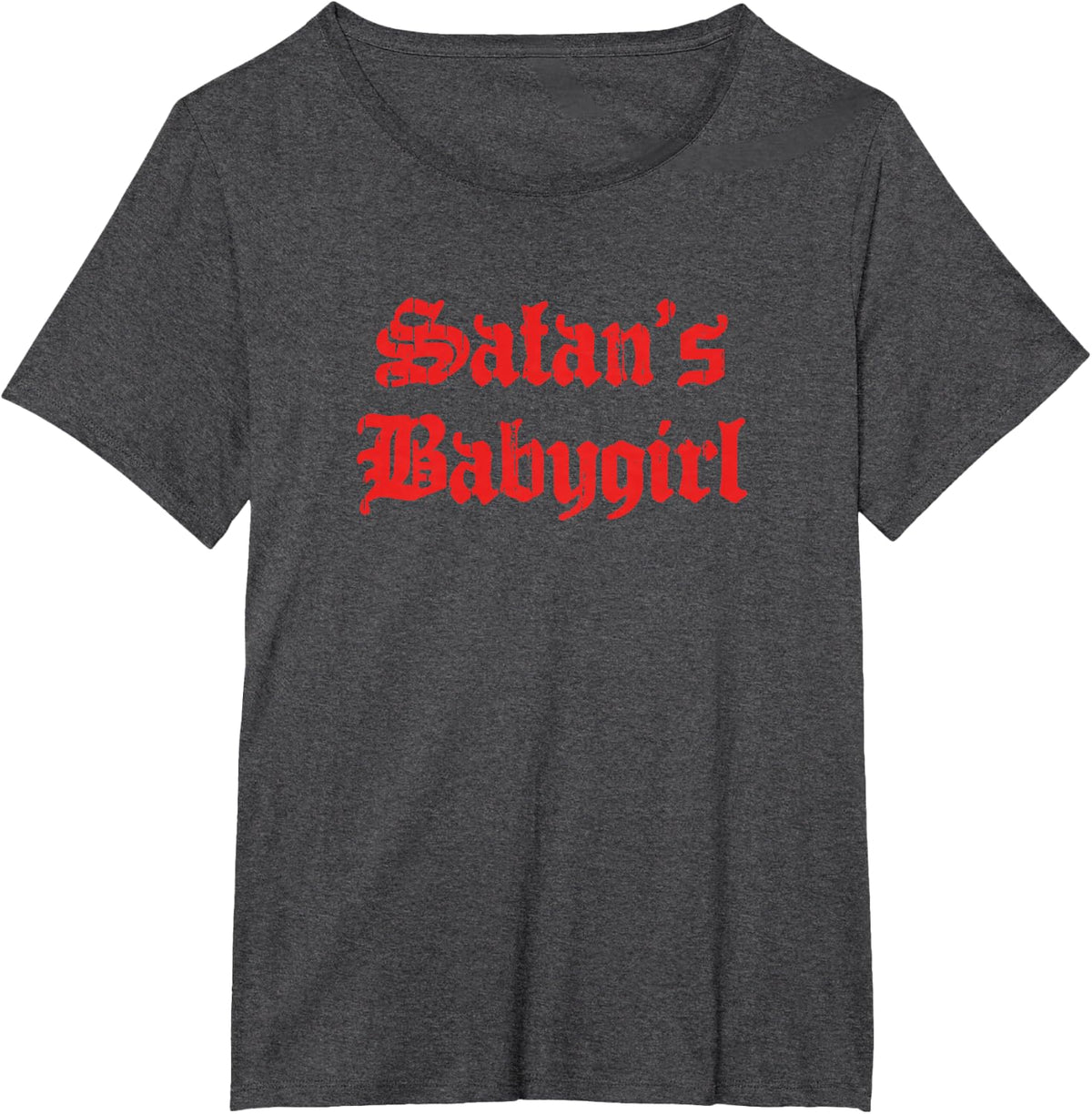 Soft Grunge Satan's Babygirl Women Teen Girls T-Shirt - Dark Heather Grey