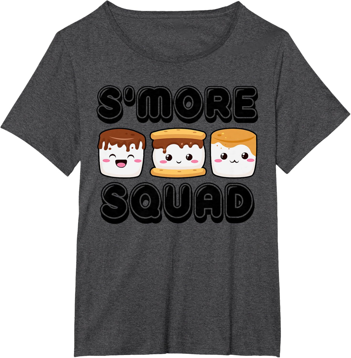 Smore Squad Camping Campfire Chocolate Marshmallow S'mores T-Shirt - Dark Heather Grey