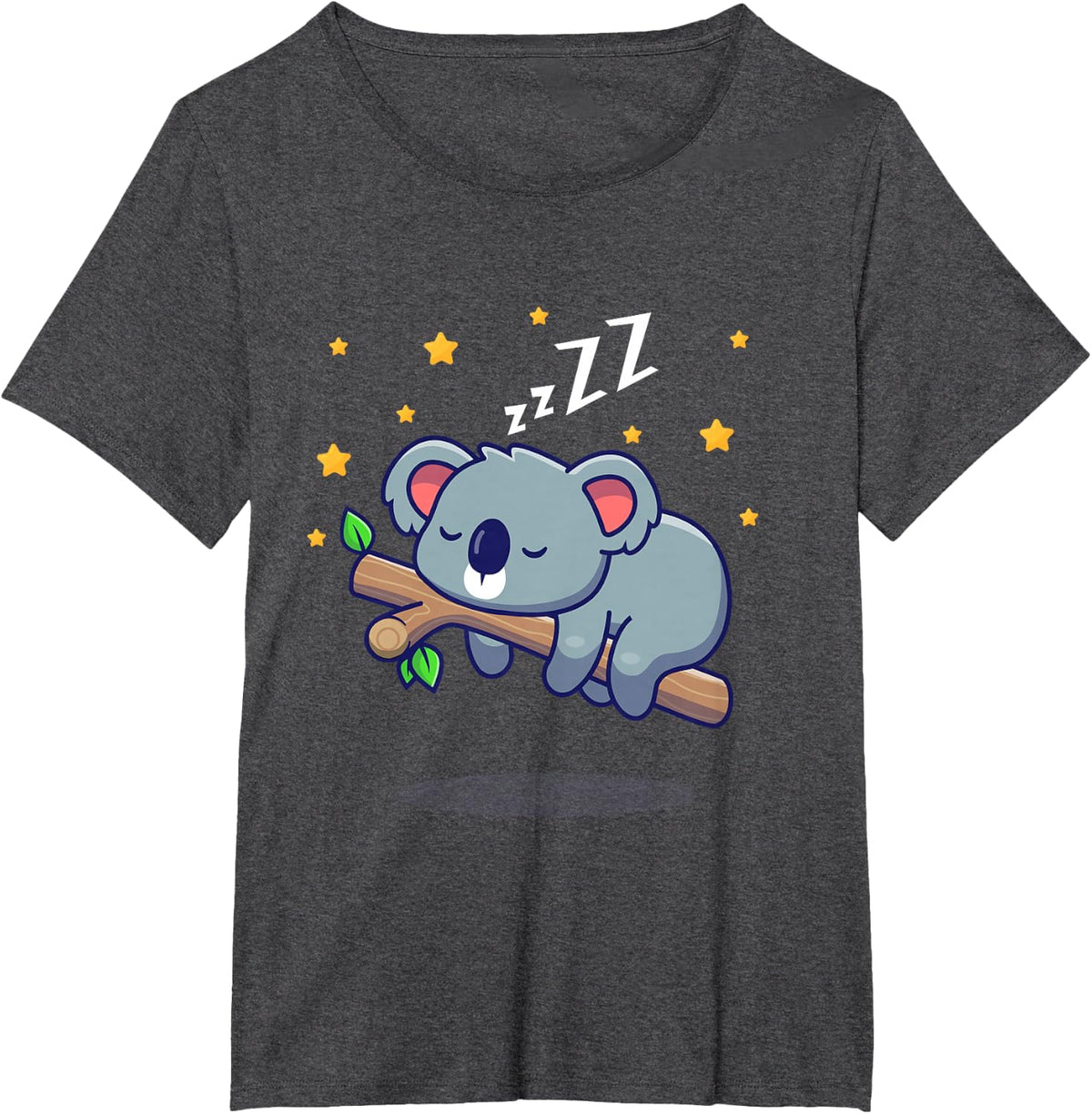 Sleepy Koala Sleeping T-Shirt - Dark Heather Grey