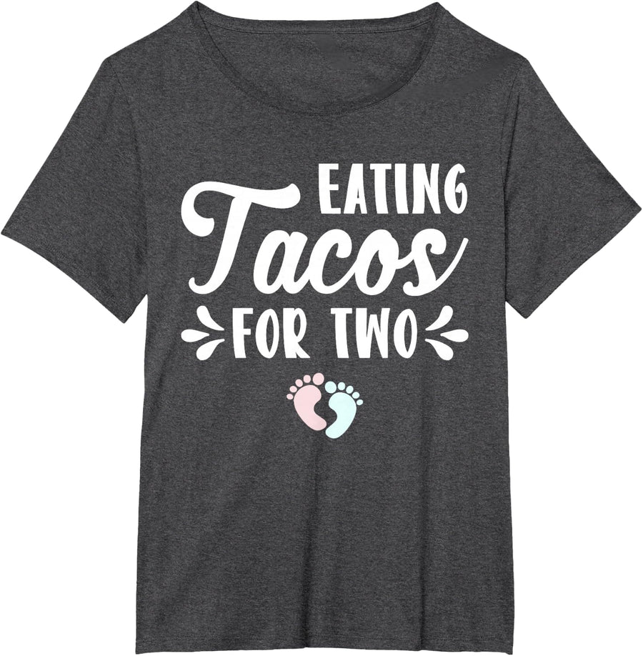 Eating Tacos For Two Pregnancy Announcement Mother Mom Gift T-Shirt - Dark Heather Grey