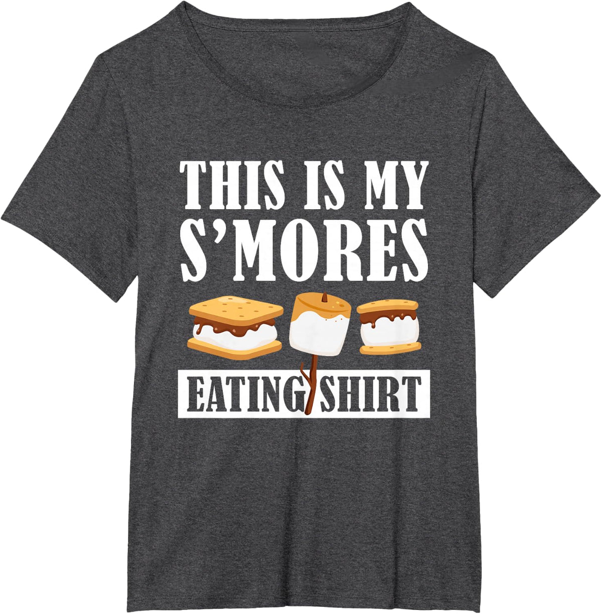 Smores Camping Apparel This is My S'mores Eating T-Shirt - Dark Heather Grey