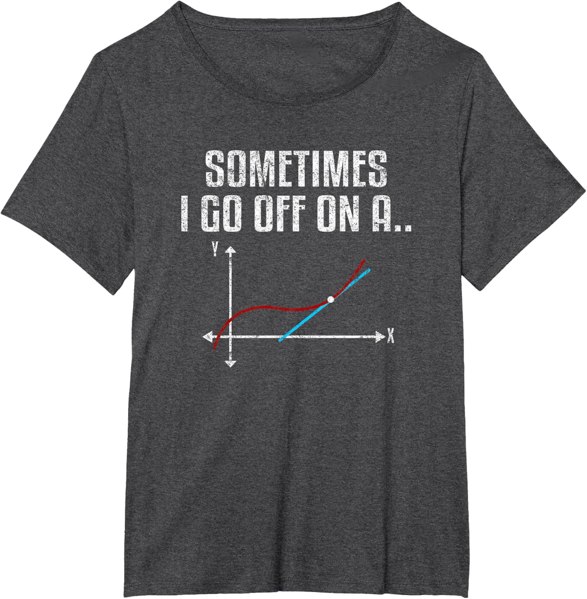 Sometimes I Go Off On A Tangent Math Teacher Appreciation Tee T-Shirt Gift For Teachers - Dark Heather Grey