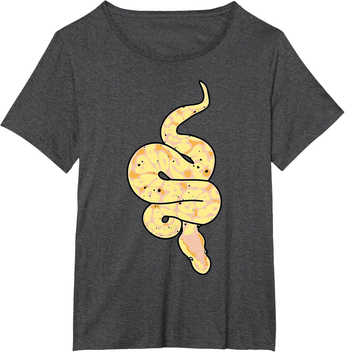 Snake Lovers Reptile Banana Ball Python Funny Noodle Reptiles T-Shirt - Dark Heather Grey