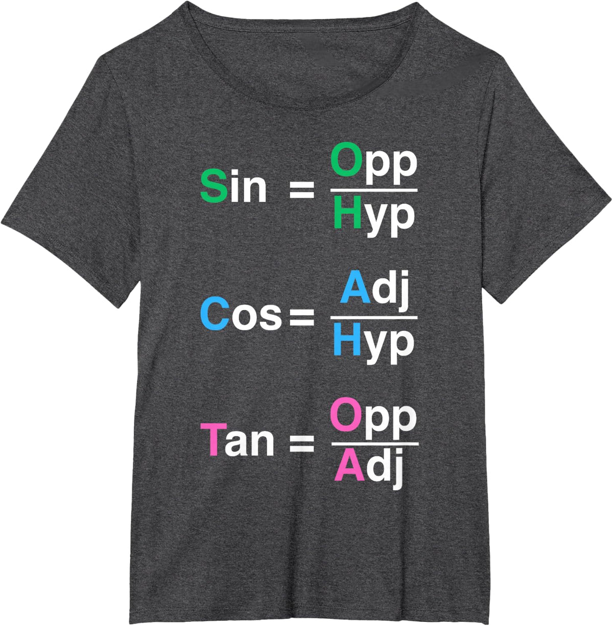 Soh Cah Toa - Geometry Mathematician Trigonometry Math Nerds T-Shirt - Dark Heather Grey