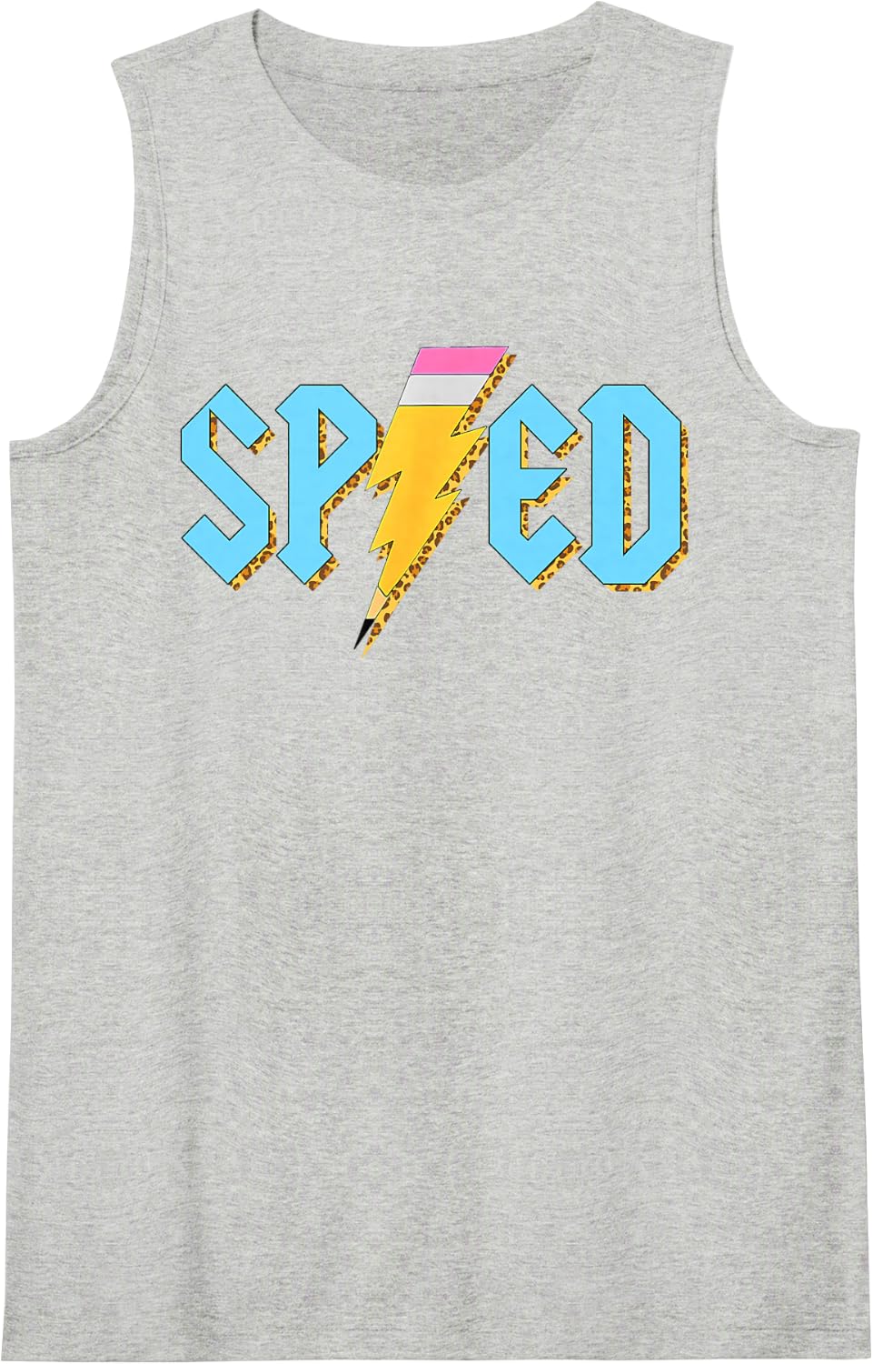 Special Education SPED Rocks Teacher Back to School Rock Sleeveless Tank Top - Heather Grey