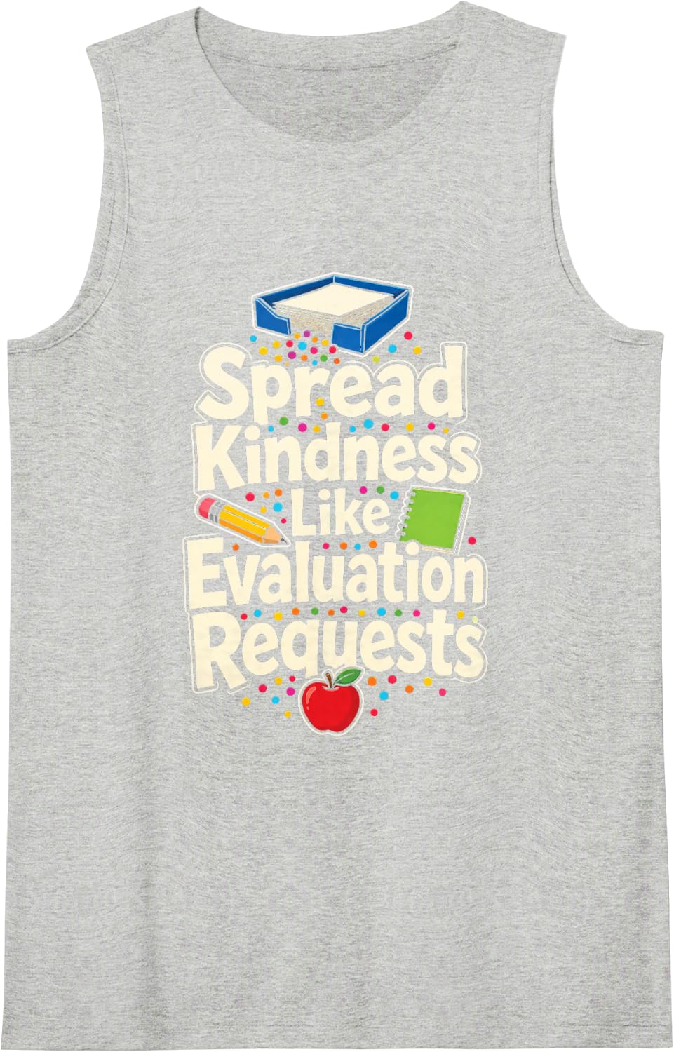 Special Education Spread Kindness Like Evaluation SPED Sleeveless Tank Top - Heather Grey