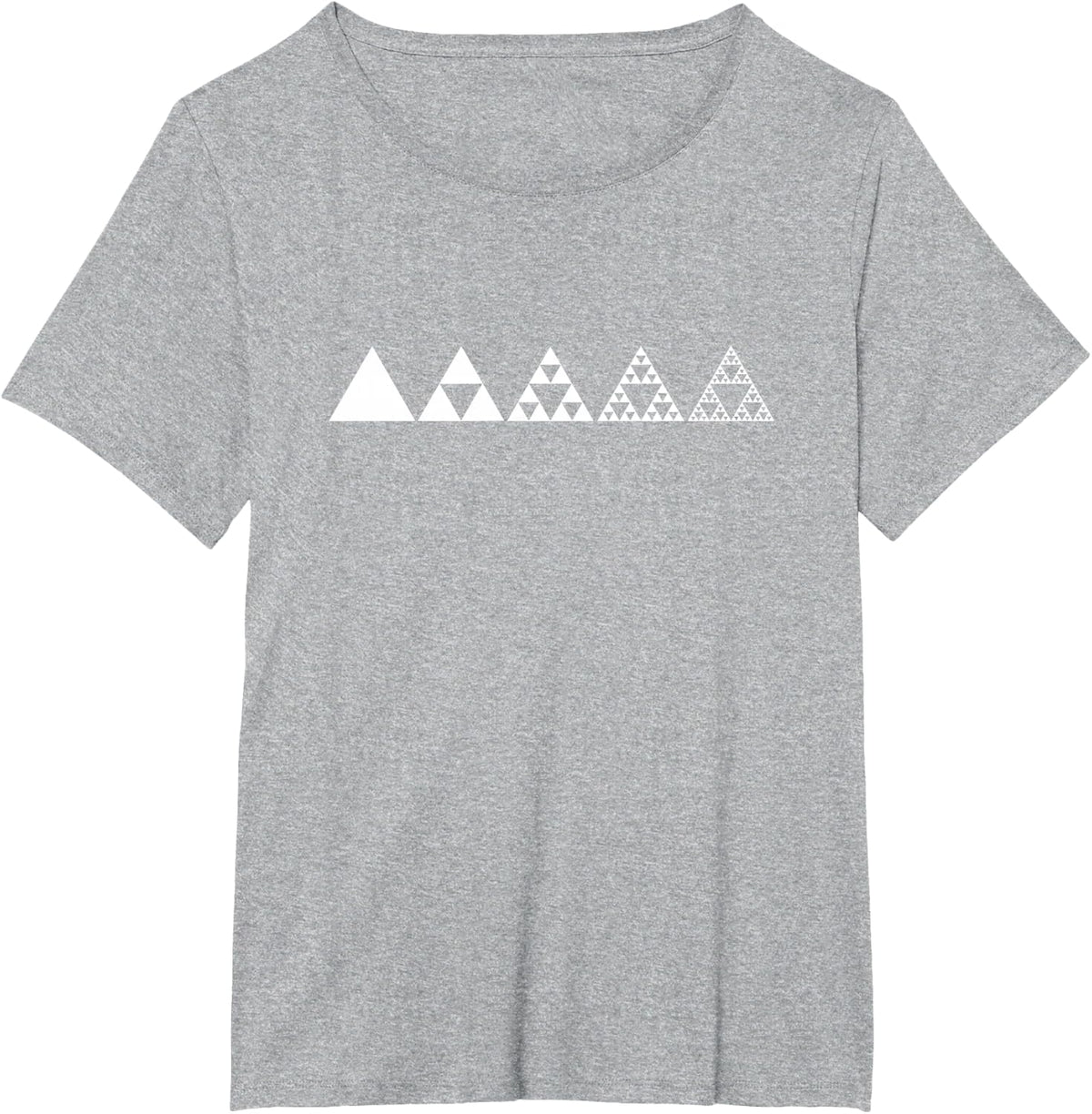 Sierpinski Triangle Fractal Geometry Math Math Matrix T-Shirt - Heather Grey