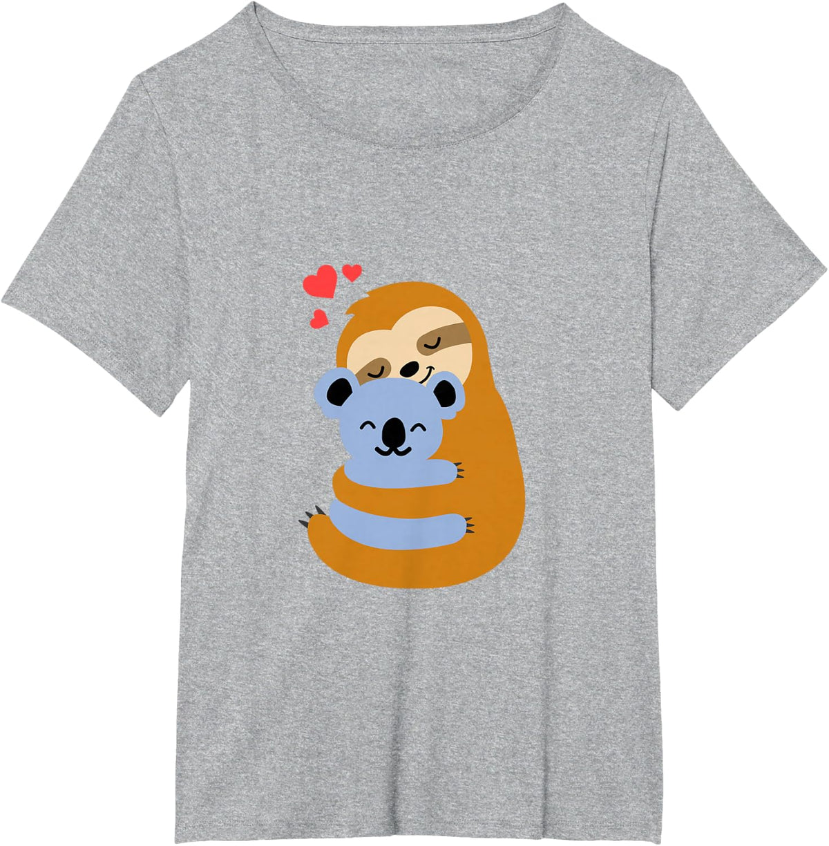 Sloth Sloth and Koala Bear Love Gift T-Shirt - Heather Grey