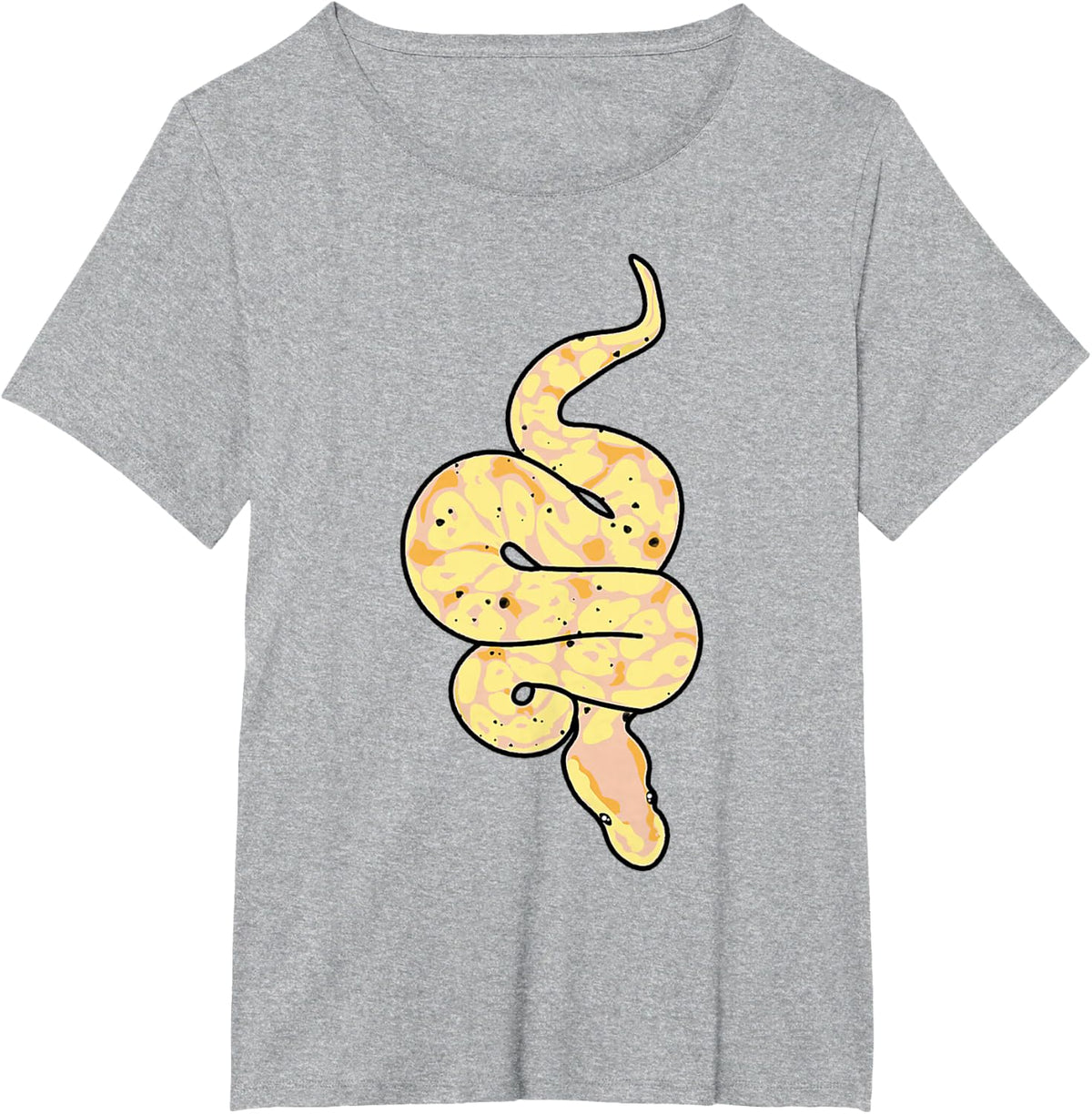 Snake Lovers Reptile Banana Ball Python Funny Noodle Reptiles T-Shirt - Heather Grey