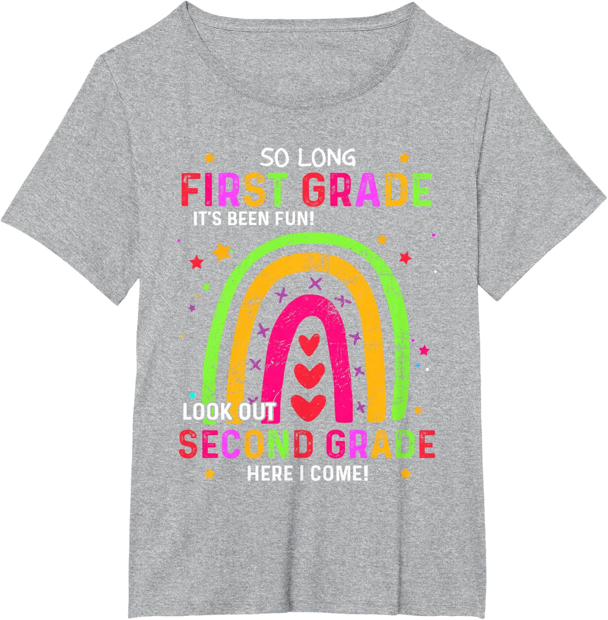 So Long 1st Grade Look Out 2nd Grade Funny Graduation Gifts T-Shirt - Heather Grey