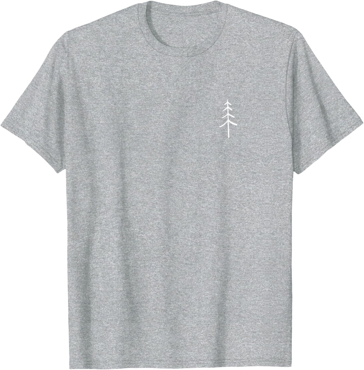 Small Tree Minimalist Camping Nature Forest Outdoor Lover T-Shirt - Heather Grey