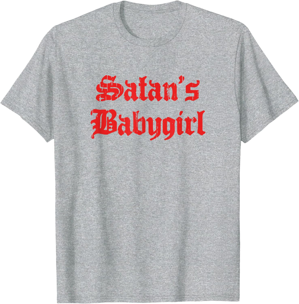 Soft Grunge Satan's Babygirl Women Teen Girls T-Shirt - Heather Grey