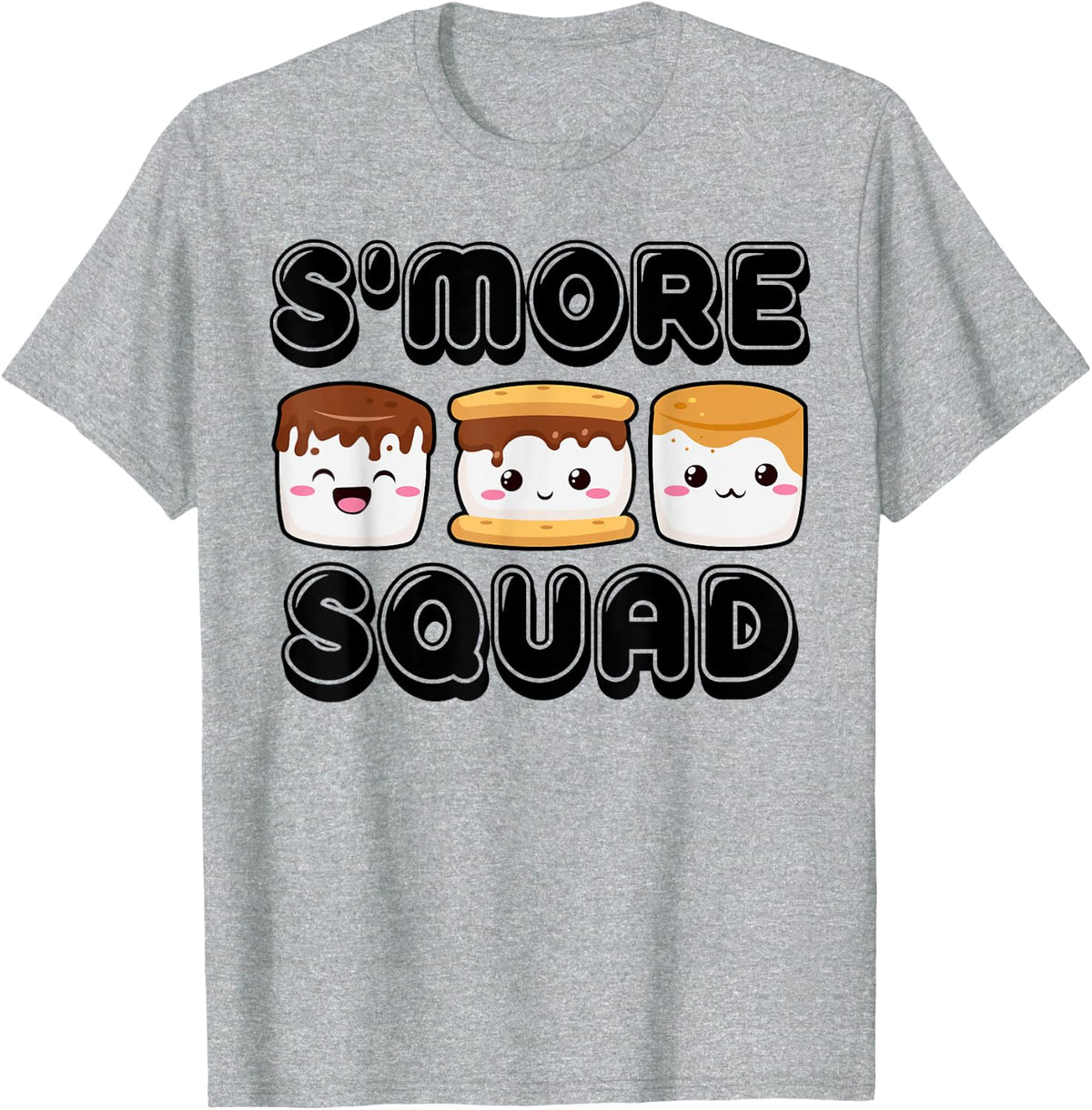 Smore Squad Camping Campfire Chocolate Marshmallow S'mores T-Shirt - Heather Grey